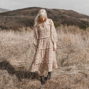 Rylee and cru midi/maxi floral dress-new